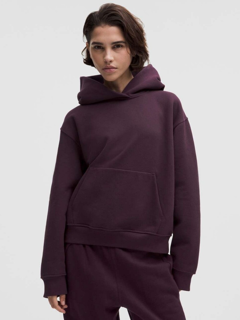 Lululemon Womens Steady State Oversized Hoodie, Black Plum, XL